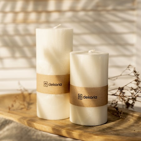 Świeca zapachowa palmowa walec White, 6,5x6,5x16 cm