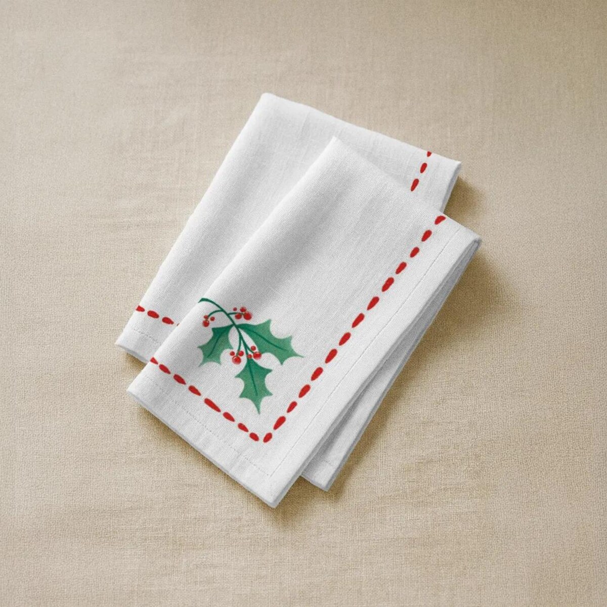 Serwetki świąteczne - Minimalistyczna jemioła (2szt.)
