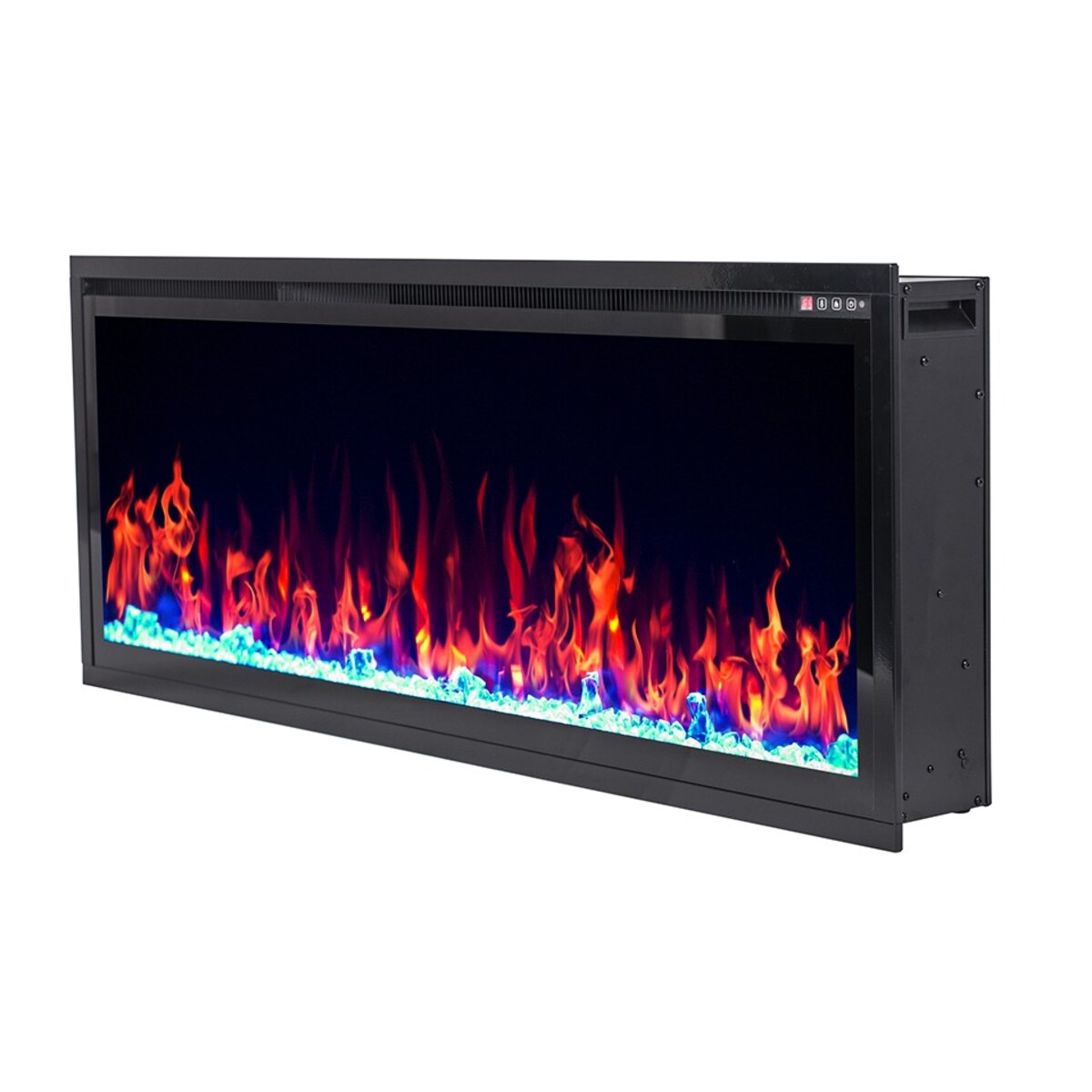 Kominek elektryczny AFLAMO Royal 42 - ścienny i do zabudowy - 106x43x15 cm - kominek LED z funkcją grzania 750/1500 W