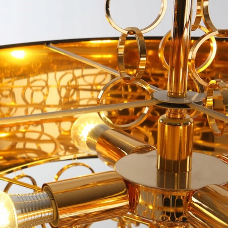 Lampa Wisząca Żyrandol Nowoczesny Black Gold 45Cm