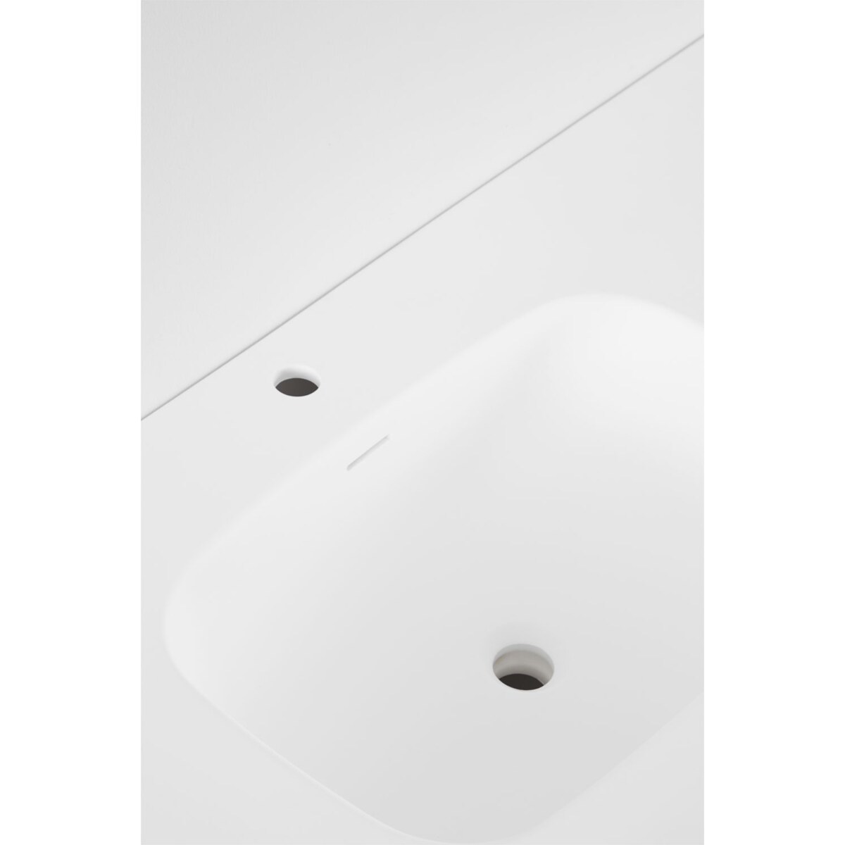 Drewniana komoda łazienkowa ze zintegrowaną umywalką Solea