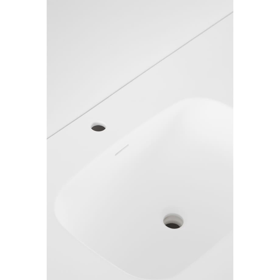 Drewniana komoda łazienkowa ze zintegrowaną umywalką Solea