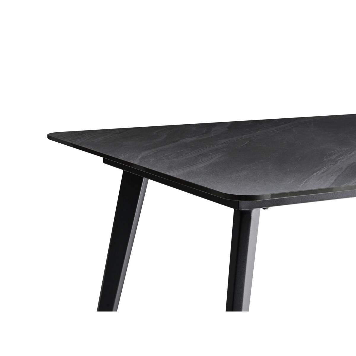 Stół ogrodowy RODALLO 160 cm 90 cm Kamień Czarny marmur