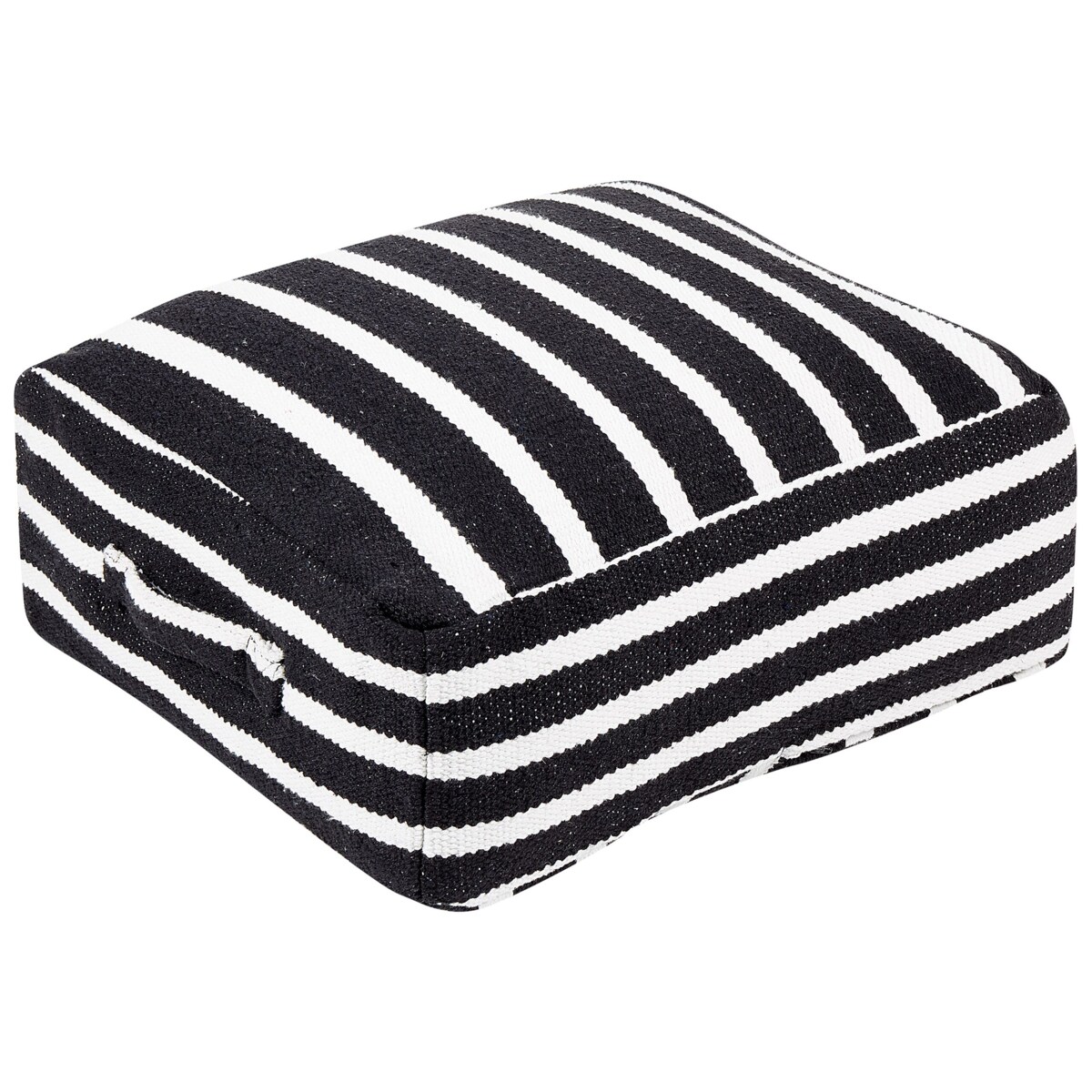 Poduszka podłogowa bawełniana 50 x 50 x 20 cm czarno-biała SETTAT