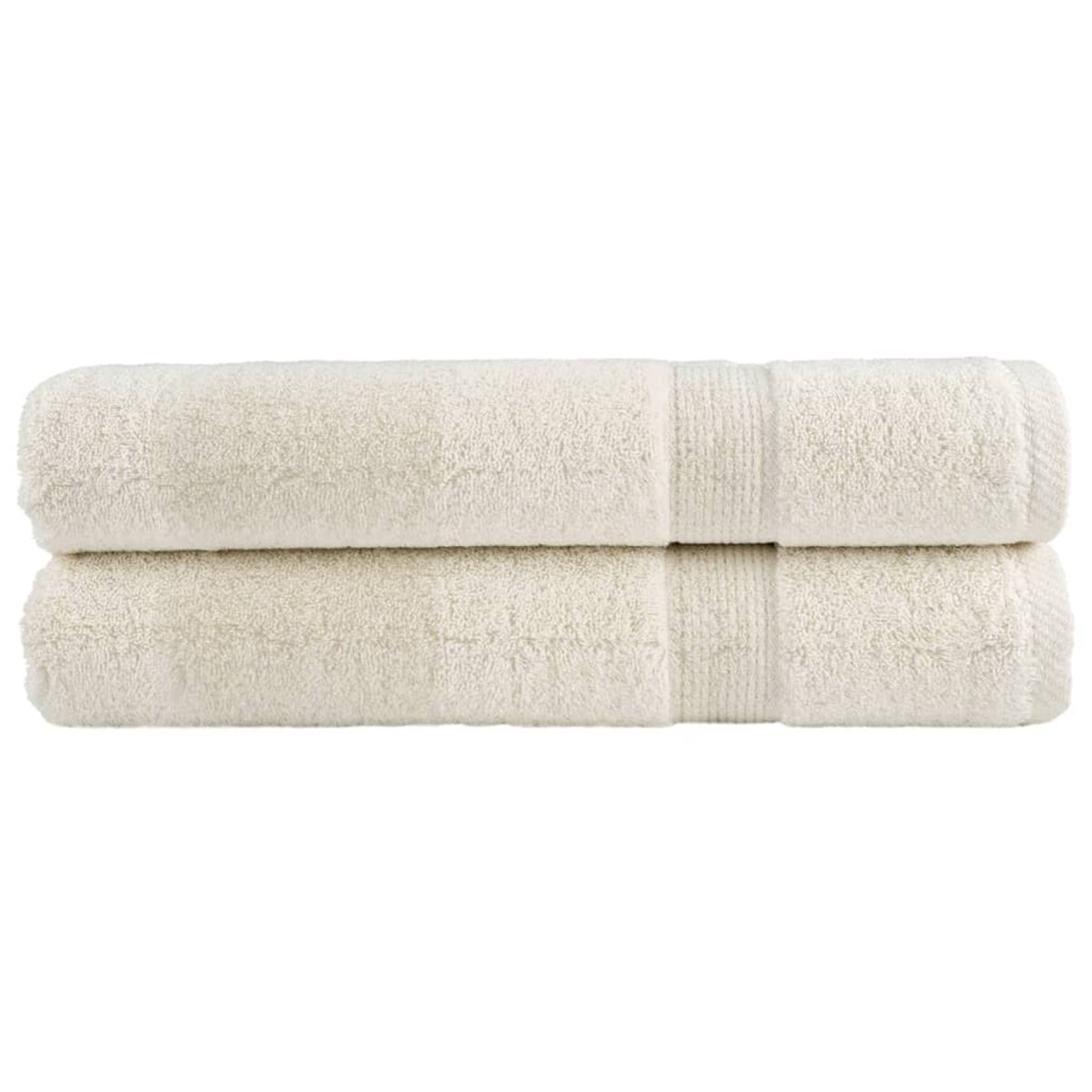 vidaXL Ręczniki premium SOLUND, 2 szt., kremowe, 100x200 cm, 600 g/cm²
