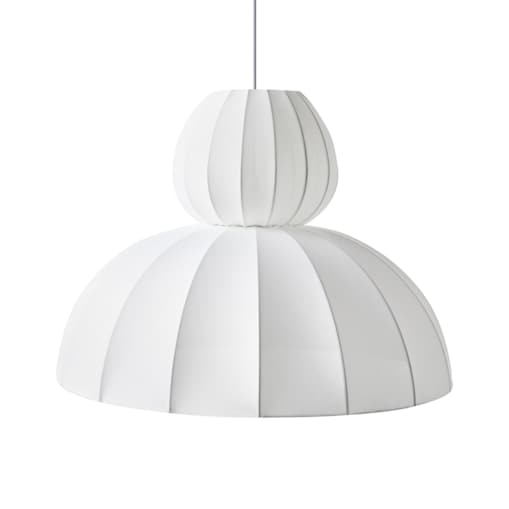 Lampa wisząca GOELETTE Jedwab syntetyczny Biały