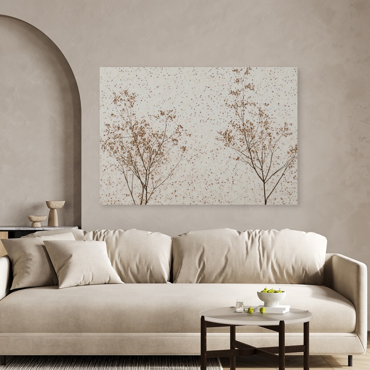 Obraz nowoczesny Rośłiny Kwiaty Beżowy do salonu sypialni jadalni kuchni 120x80