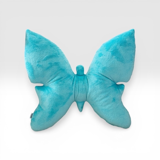 Poduszka dekoracyjna Motyl pastelowy jasny turkus