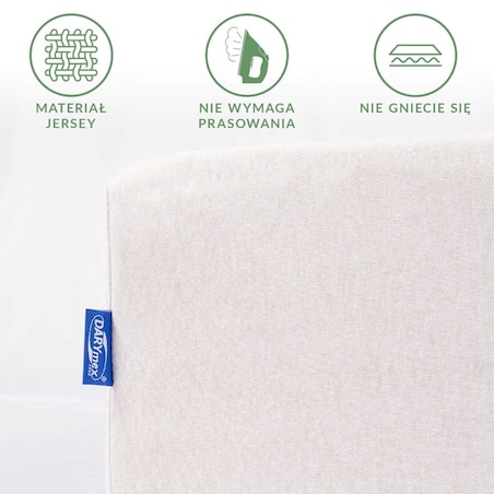 Prześcieradło z bawełny jersey z gumką 200x220 kolor biały PREMIUM