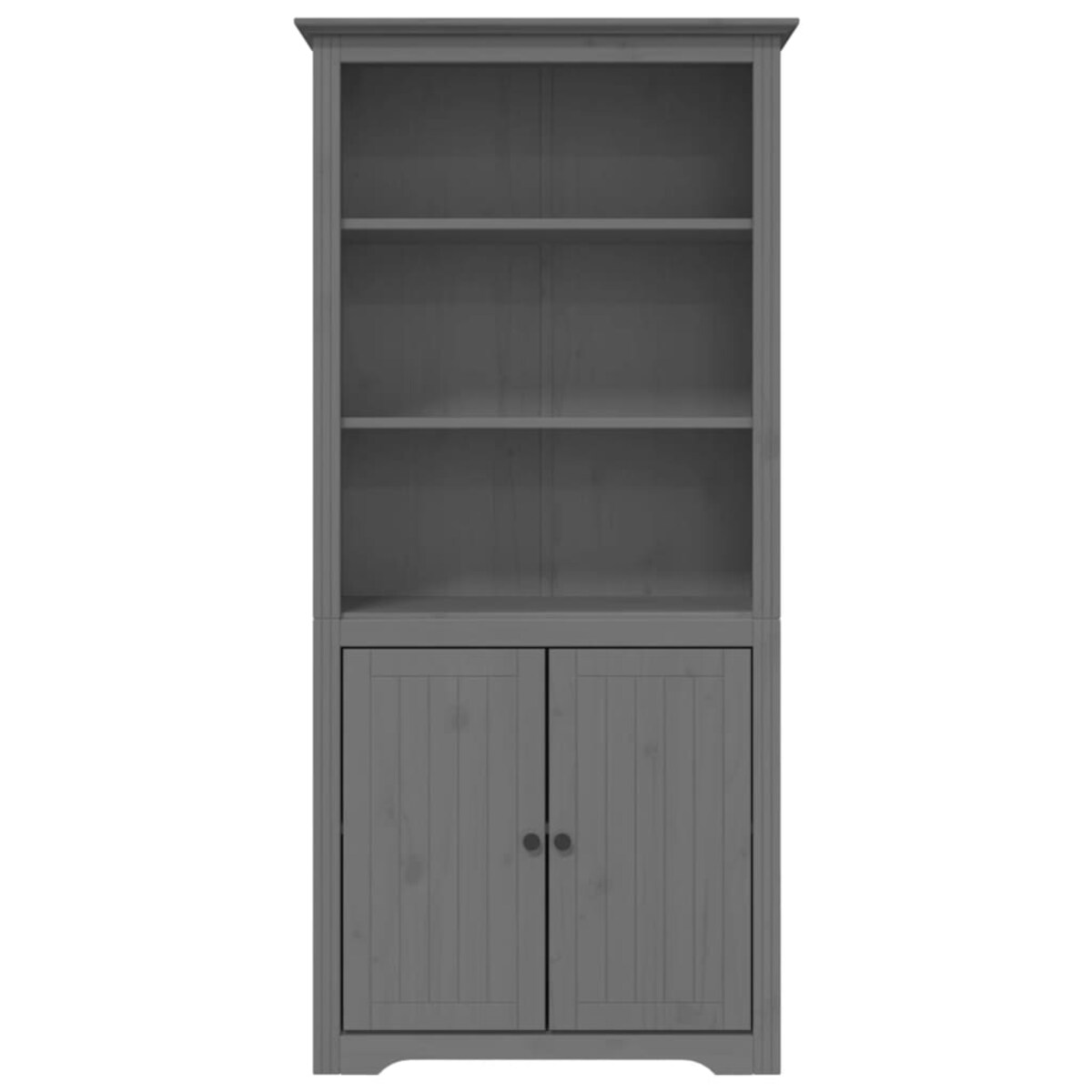 vidaXL Biblioteczka BODO, szara, 82x40x173 cm, lite drewno sosnowe