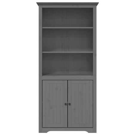 vidaXL Biblioteczka BODO, szara, 82x40x173 cm, lite drewno sosnowe