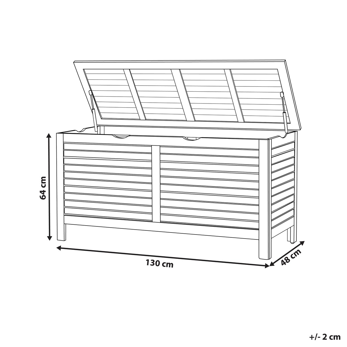 Skrzynia ogrodowa RIVIERA 130 cm 48 cm Brązowy