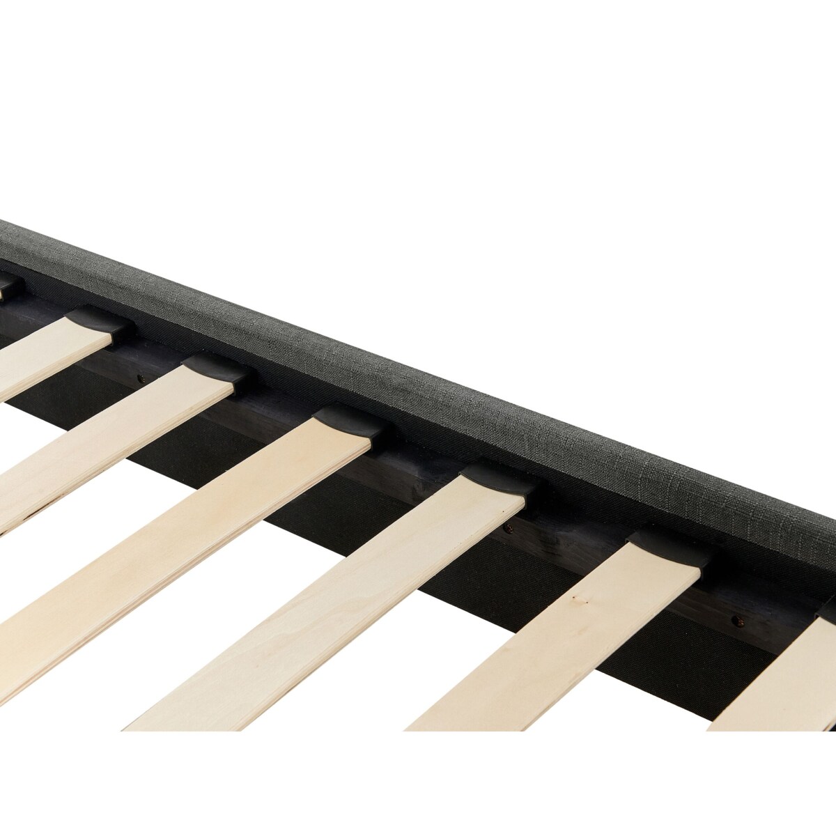 Łóżko tapicerowane bez zagłówka 180 x 200 cm szare ROANNE