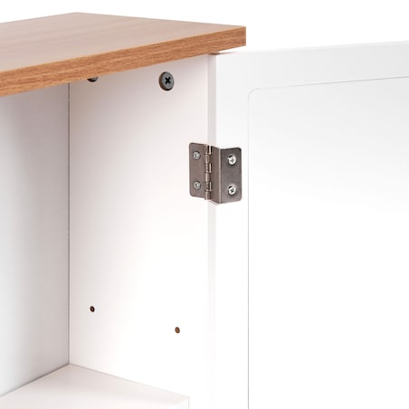 Szafka łazienkowa wisząca z lustrem ALAMOS 65 cm 60 cm Biały