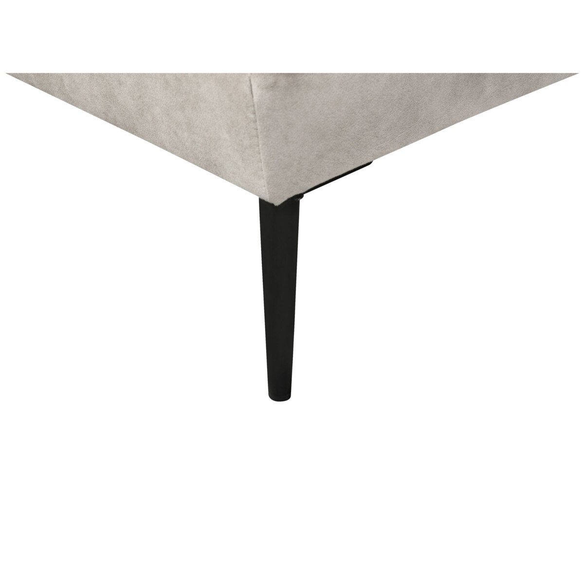 Narożnik welurowy lewostronny jasnoszary FLAM