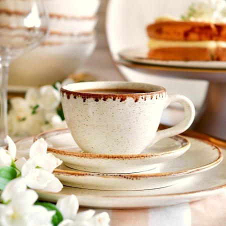 VILLA ITALIA Filiżanka ze spodkiem 260 ml ceramiczna RUSTICO