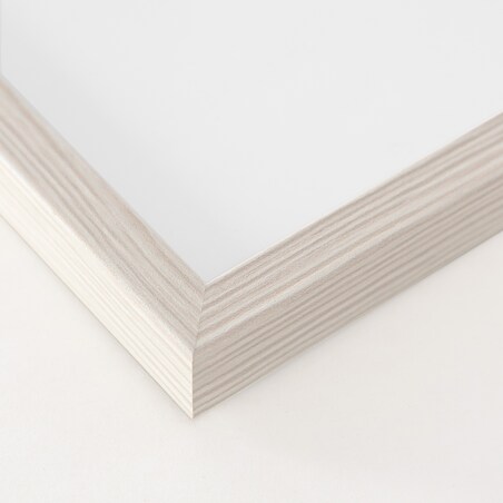 Biała ramka z przetarciami na zdjęcia 10x15 cm rama MDF z plexi wisząca stojąca klasyczna ramka