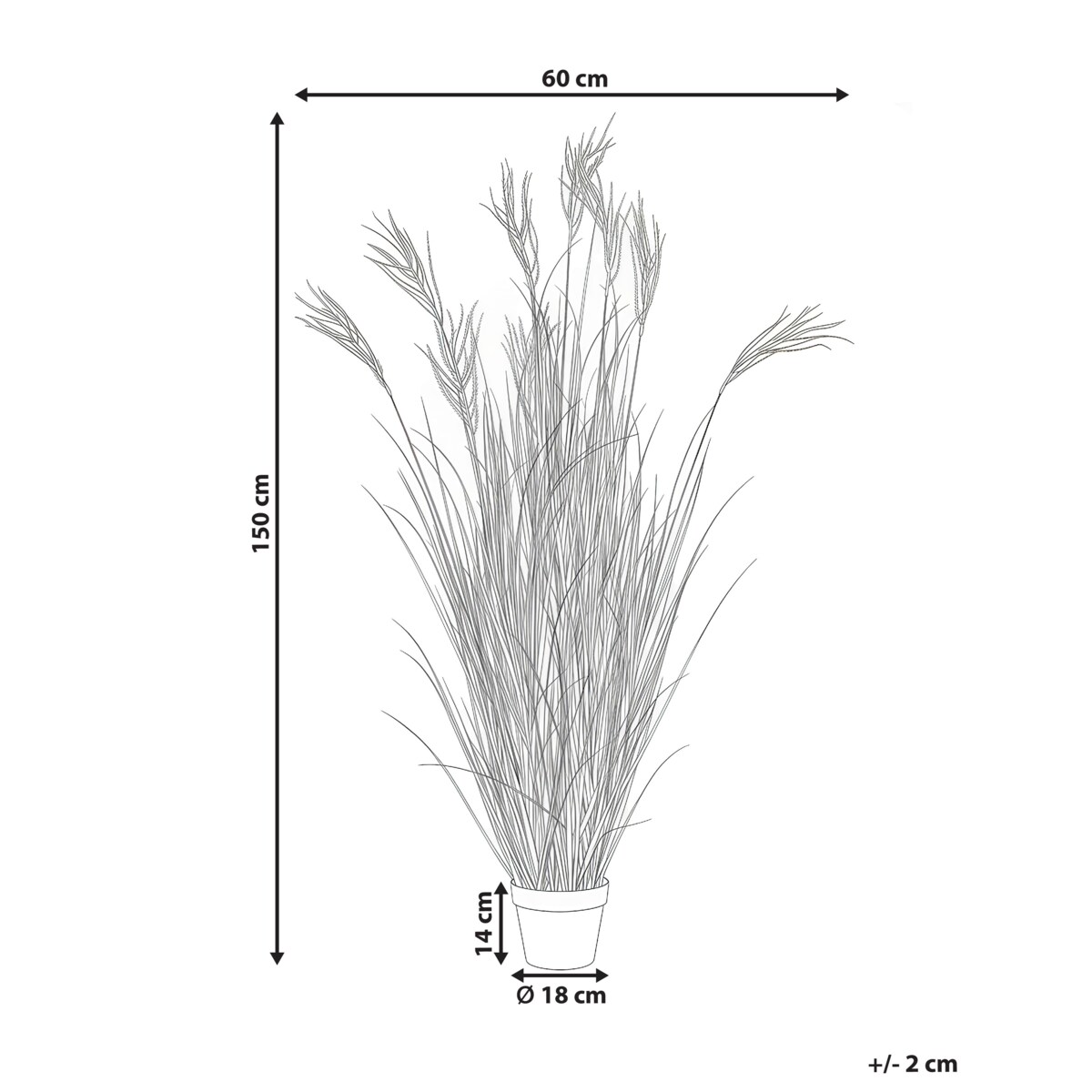 Sztuczna roślina CLAW FLOWER 150 cm Zielony