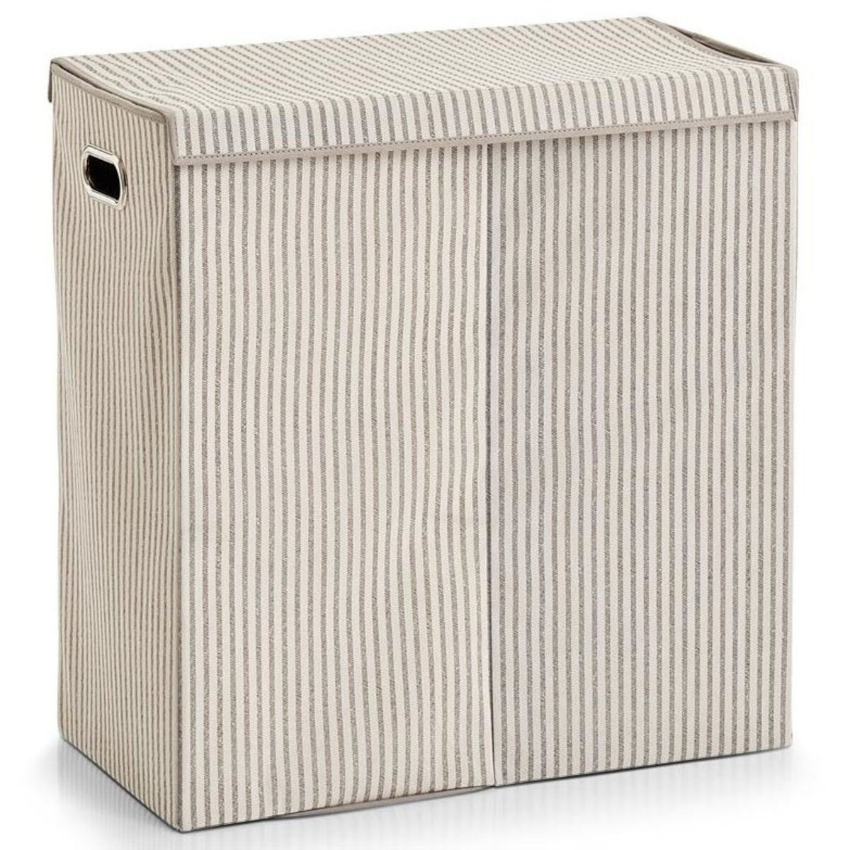 Kosz dwukomorowy na pranie, składany pojemnik na brudną bieliznę - 120 l, 63 x 61,5 x 31 cm, ZELLER