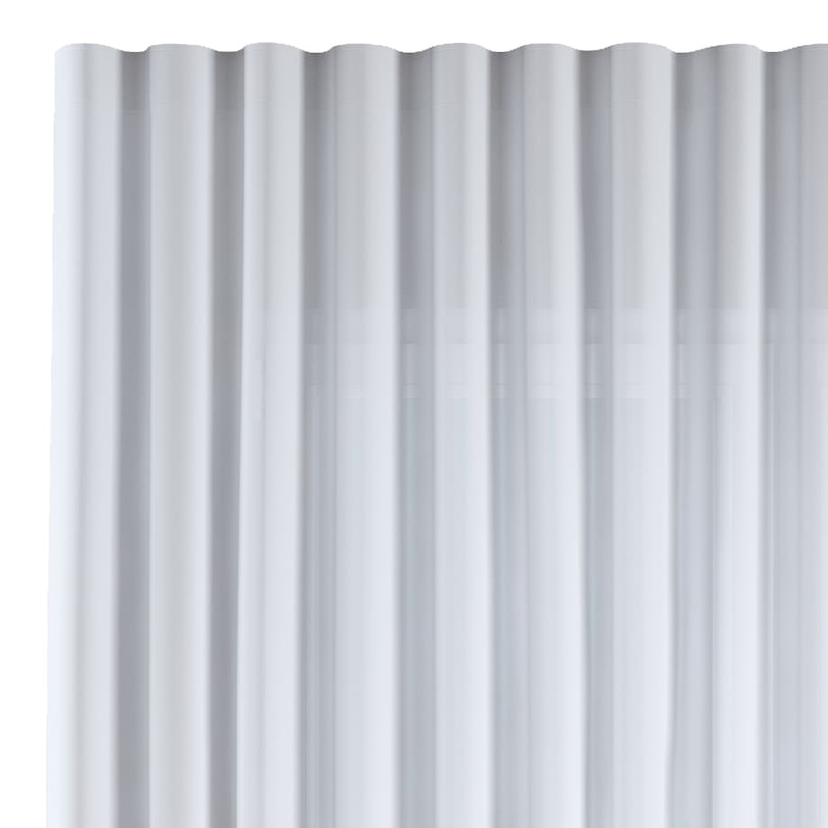 Firana na taśmie wave 300x265 prześwitujący biały