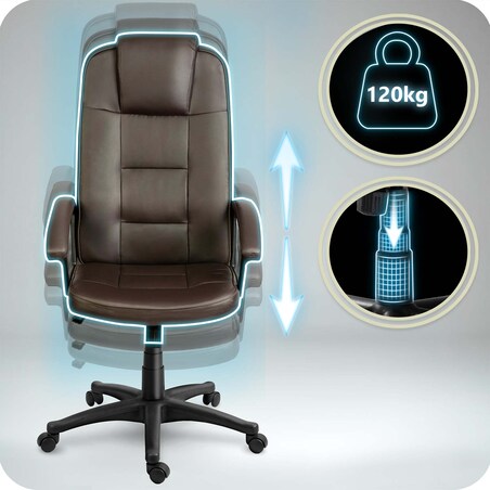 Fotel biurowy Sofotel 402C brązowy - dark brown