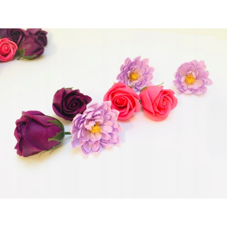 KWIATY MYDLANE astry FIOLETOWY do bukietu stroik box z mydła dekoracja