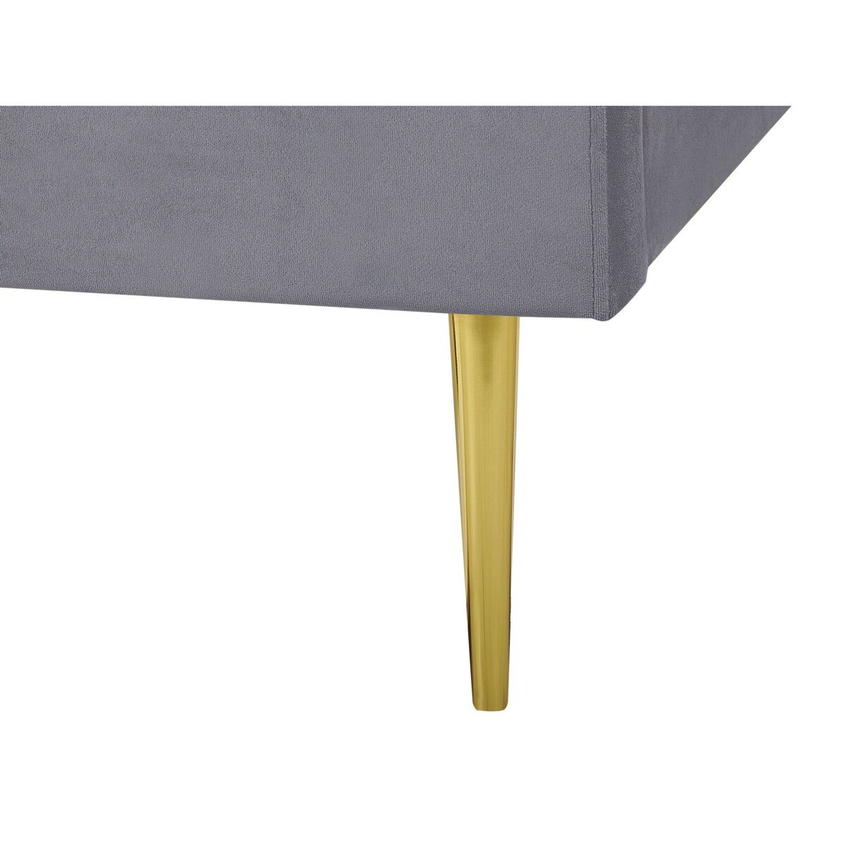 Łóżko welurowe 140 x 200 cm szare FLAYAT