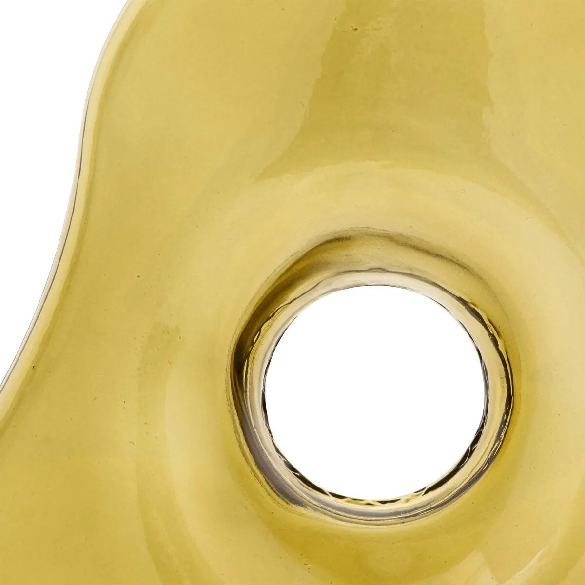 Wazon szklany zielono-żółty Kaki 25 cm