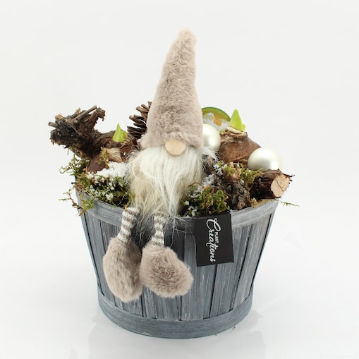 Kompozycja AMARYLLIS z mikołajem| Doniczka Ø23cm | Wysokość ok. 25 cm