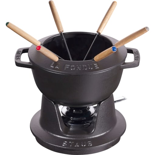 Zestaw do fondue Staub - 18 cm, Czarny