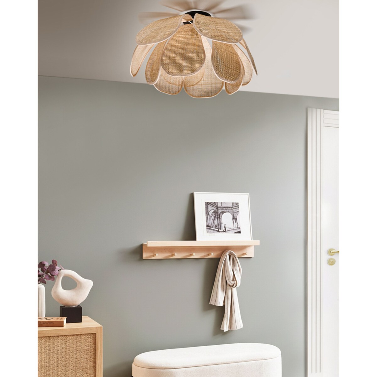 Lampa sufitowa CHIREDZI Rattan Naturalny
