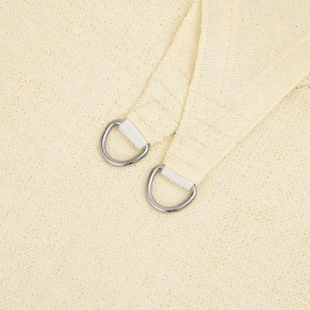 vidaXL Żagiel przeciwsłoneczny, 160 g/m², kremowy, 3,5x3,5x4,9 m, HDPE