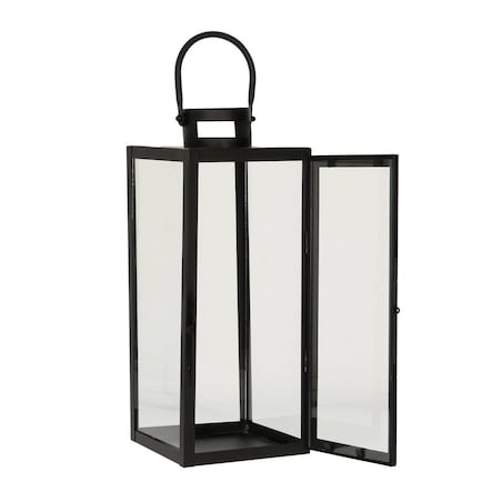 Lampion metalowy Elegance black wys. 42cm, 16 x 17 x 42 cm