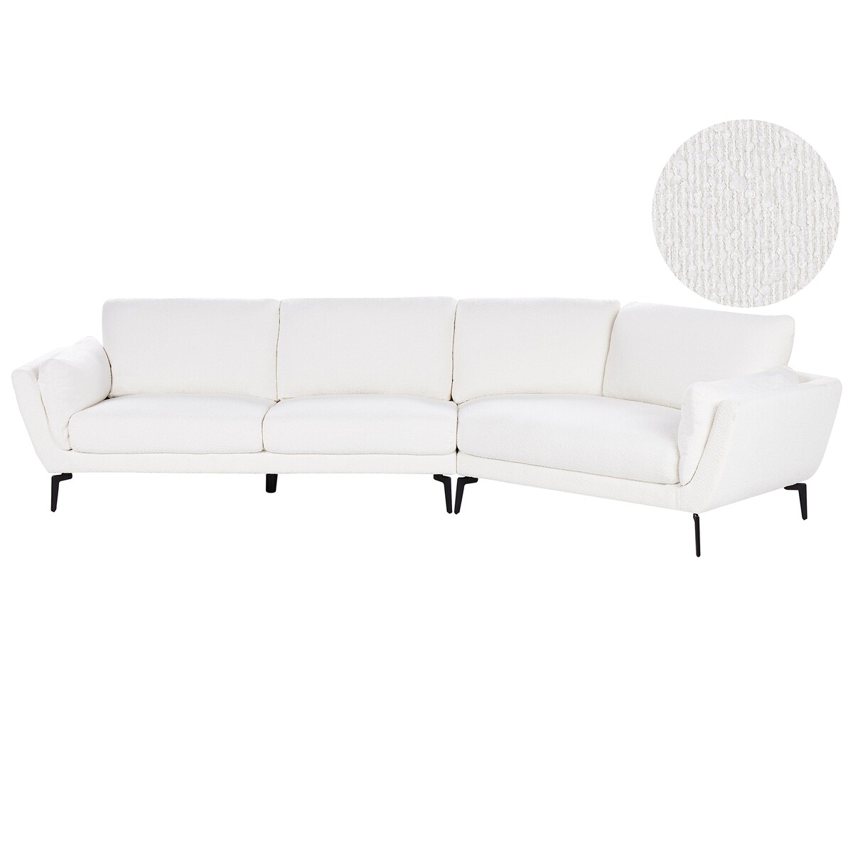 Sofa dla 3 osób KANSSELI Boucle Biały