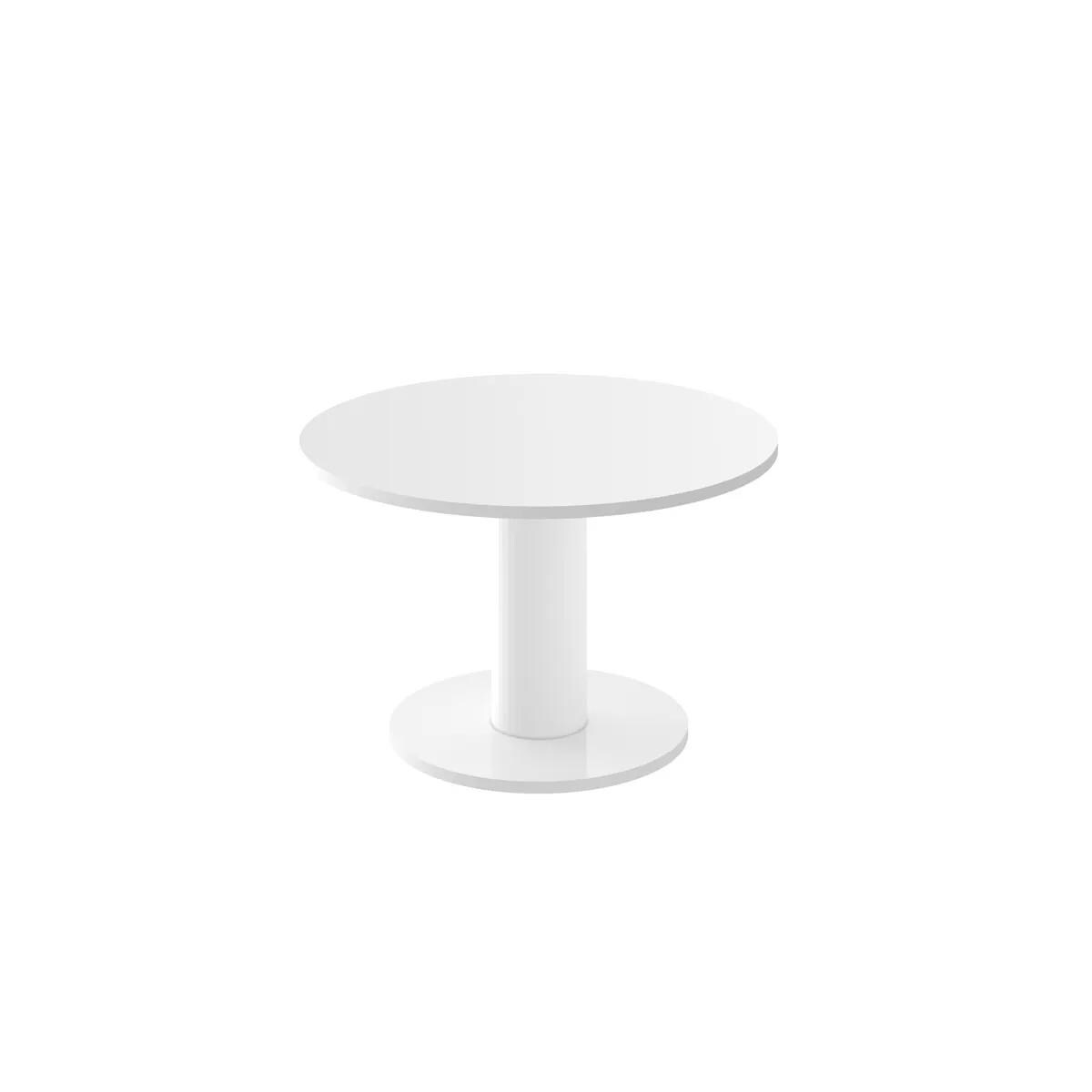 Stolik kawowy SOLO MINI ⌀80cm biały połysk