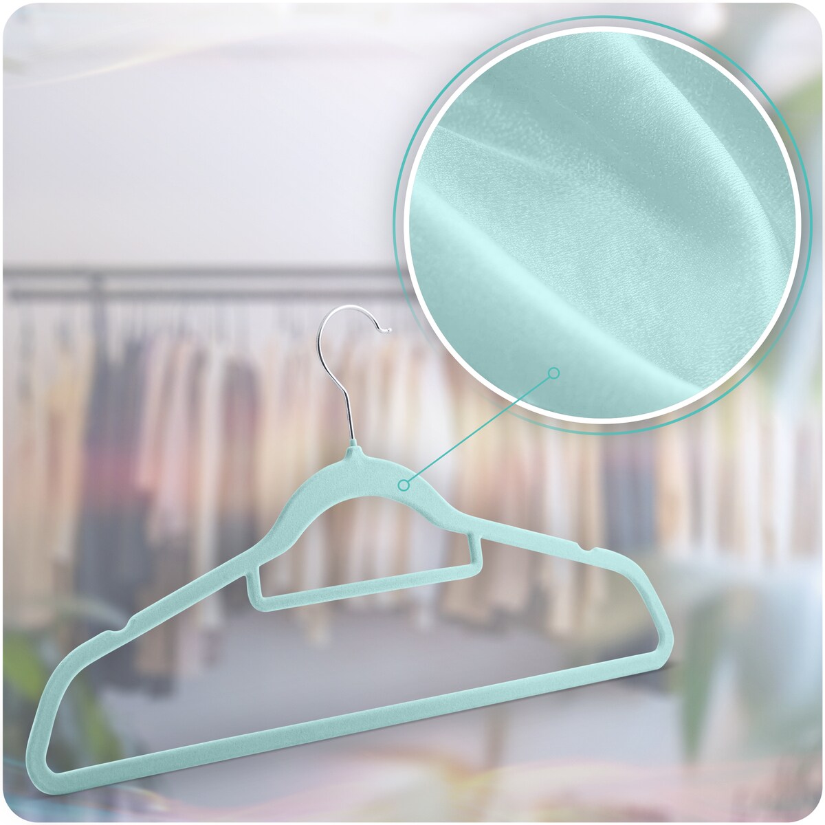 Wieszaki na ubrania welurowe do szafy zestaw 20szt. Massido