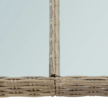 vidaXL Stół ogrodowy, brązowy, 200x100x74 cm, szkło i rattan PE