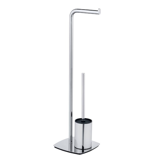 Szczotka do WC z uchwytem na papier toaletowy, chromowana, IRIA, WENKO