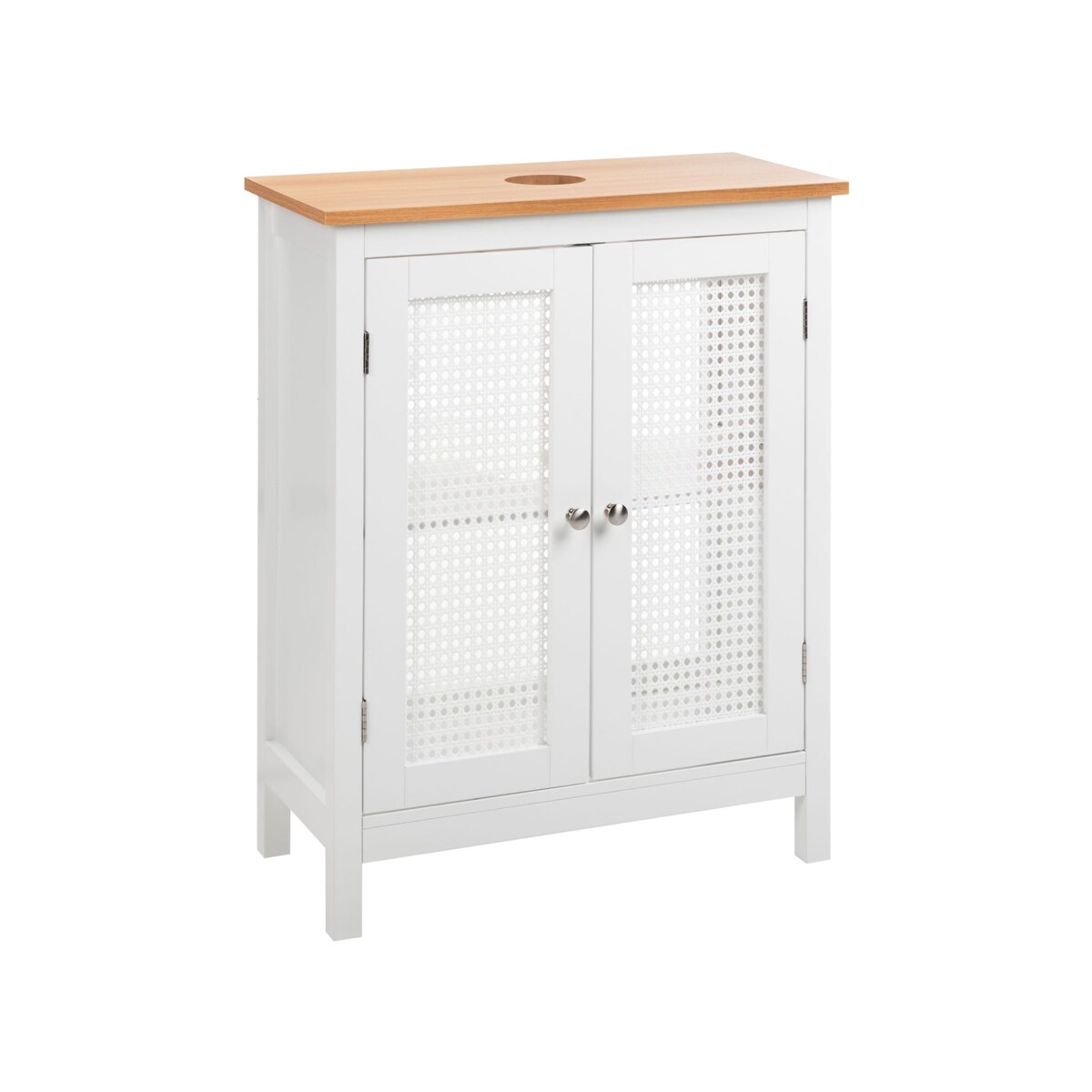 Szafka pod umywalkę ALAMOS Drewno 60 cm 30 cm 75 cm Biały