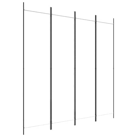 vidaXL Parawan 4-panelowy, biały, 200x200 cm, tkanina