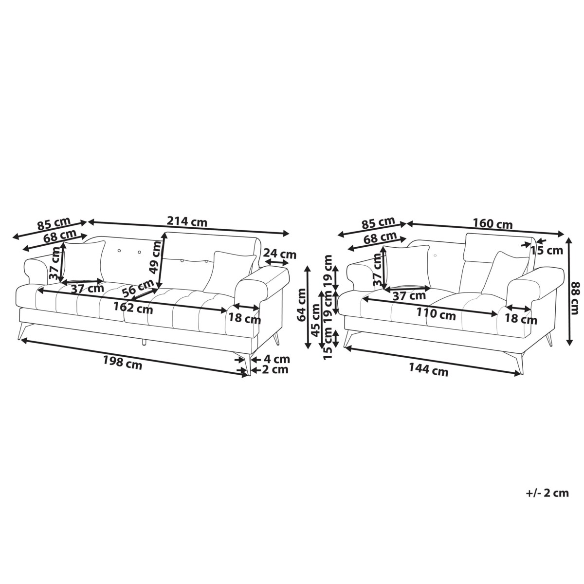 Komplet wypoczynkowy 5-osobowy biały SKIVE