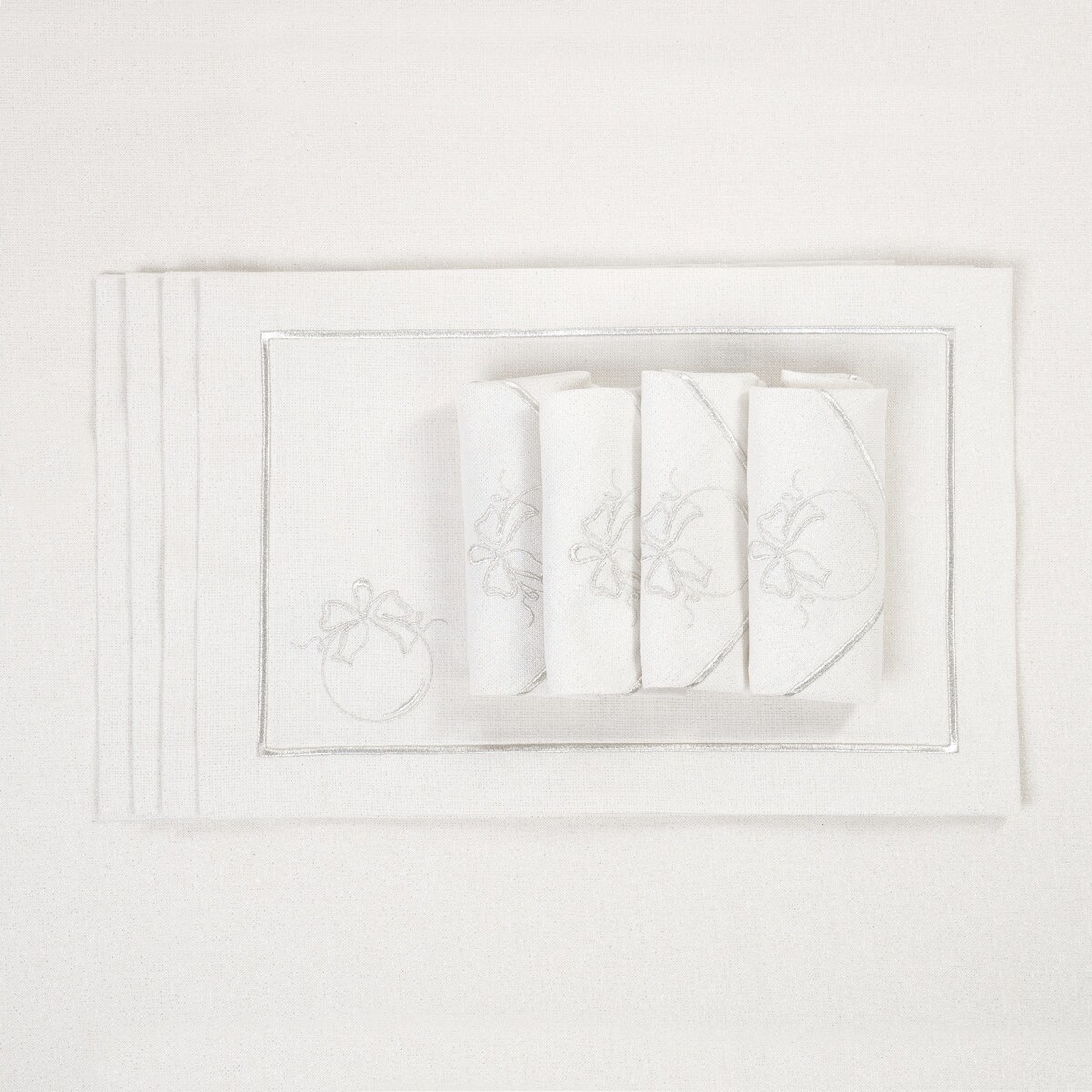 Serwetki Christmas Bauble Silverline - 4 sztuki