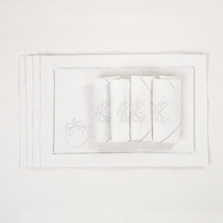 Serwetki Christmas Bauble Silverline - 4 sztuki