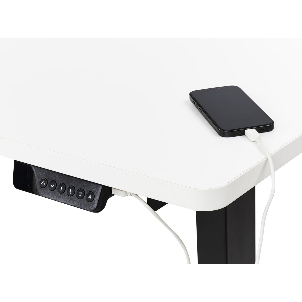 Biurko regulowane Elektryczny Lewostronny Biały DESTINES