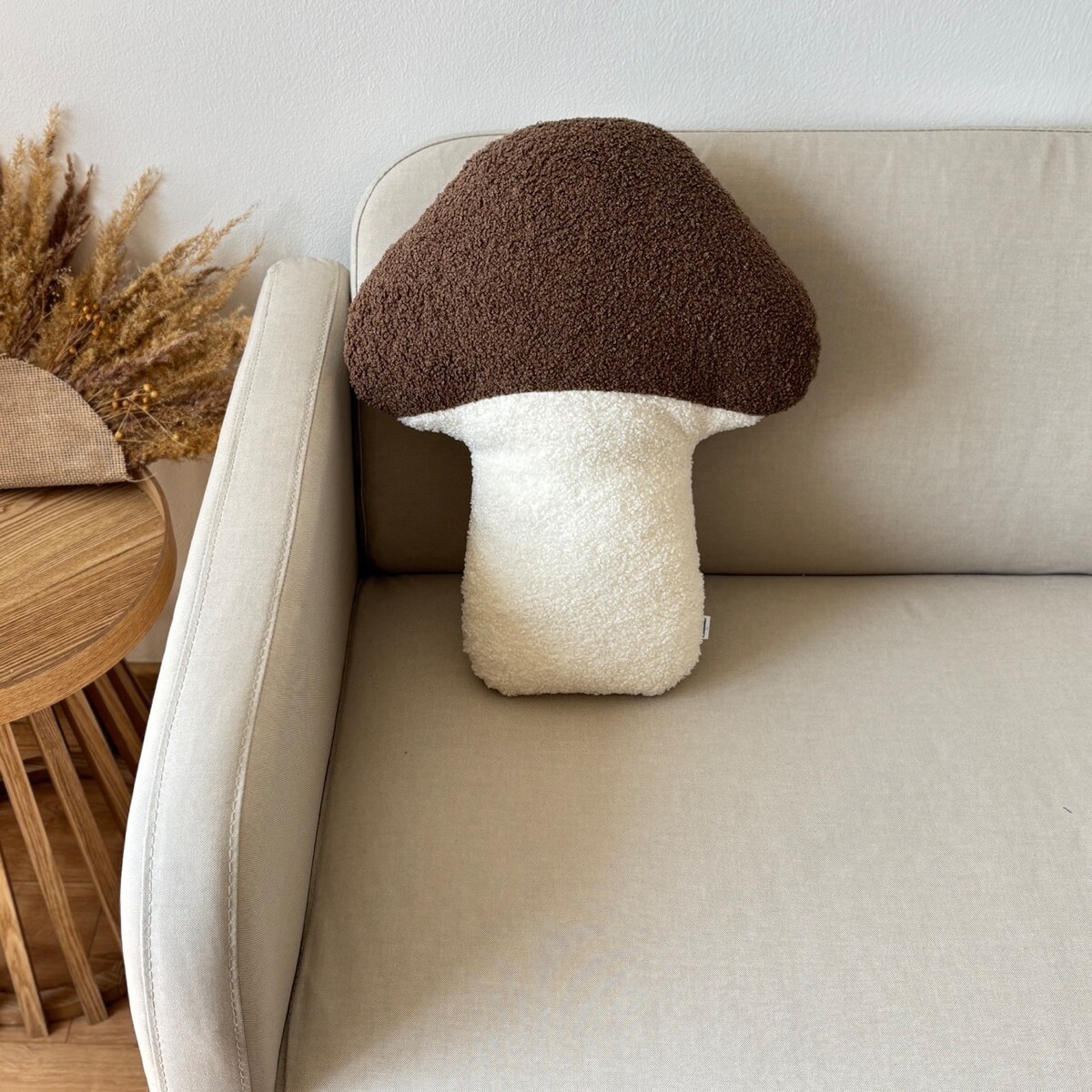 Poduszka jesienna Grzyb boucle