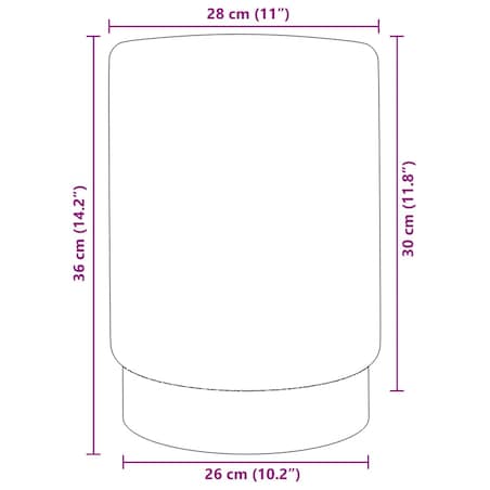 vidaXL Stołek, niebiesko-złoty, aksamit 28 x 36 cm