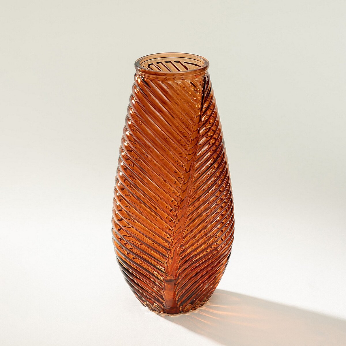 Szklany wazon Leaf II 13x10x29 cm, 13x10x29 cm