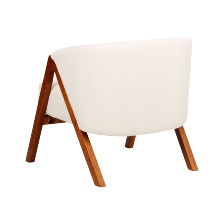 Fotel Boucle Biały SKEI