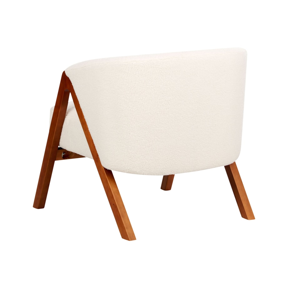 Fotel Boucle Biały SKEI