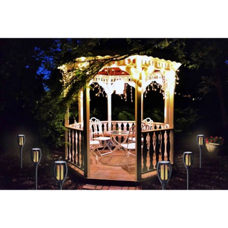 Lampa Solarna Ogrodowa Do Ogrodu Led Pochodnia Efekt Płomień Ogień 58 Cm Zestaw 2 szt.